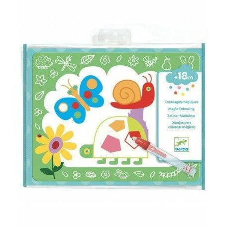 Djeco Coloriage à L'eau - Gribouille Magique - Loisir Créatif Bébé 18 Mois Et +