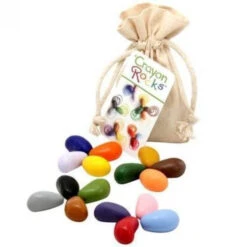 Crayon Rocks - Sachet De 16 Mini Crayons De Cire - Naturels & écologiques - Enfant 3 Ans Et +
