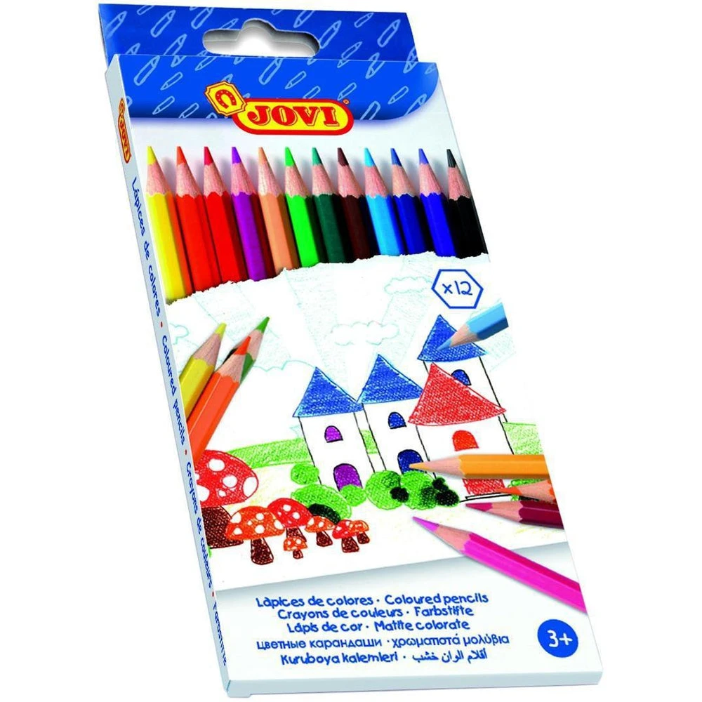 Boîte 12 Crayons De Couleur Qualité Supérieure - Crayons Enfant 3 Ans Et +
