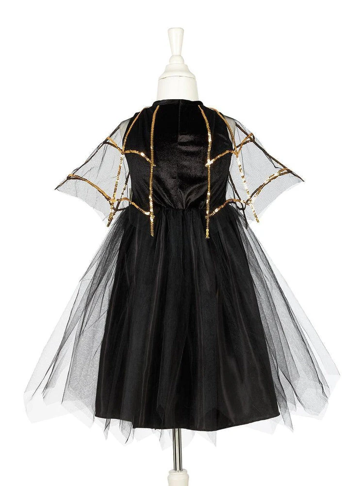 Déguisement Robe De Sorcière Evilian Enfant 5-7 Ans, Couleur Noire Et Dorée – Image 2