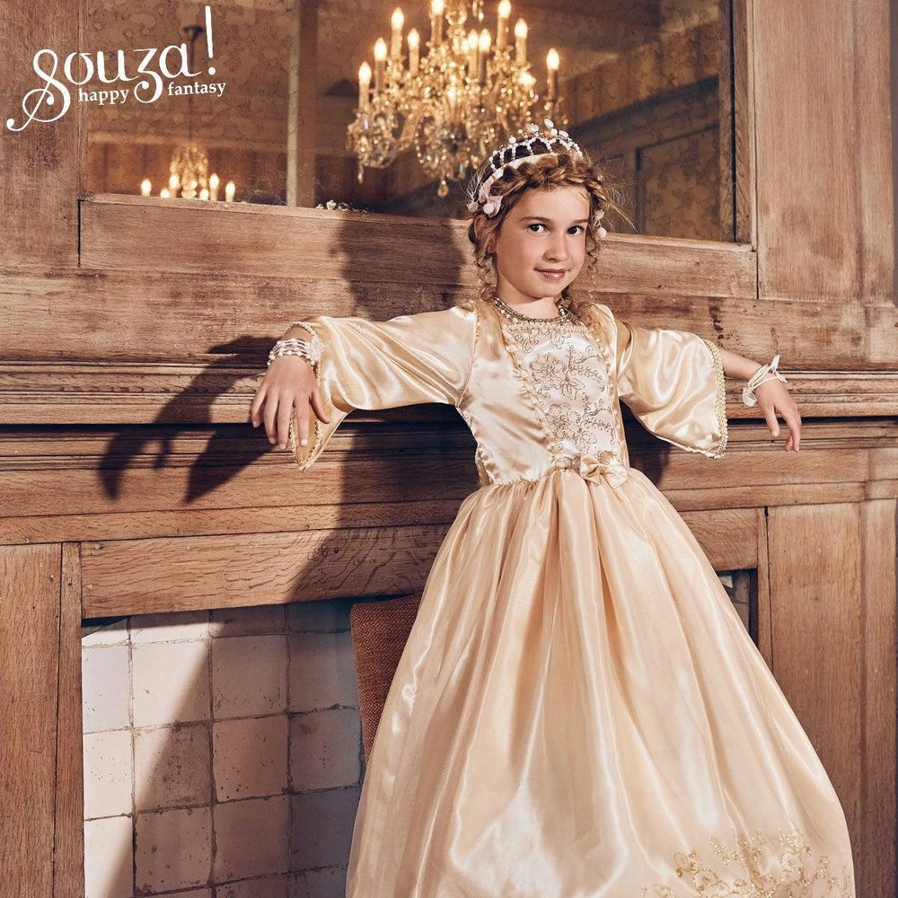Déguisement Robe De Reine Dorée Elisabeth Enfant 3-4 Ans – Image 3