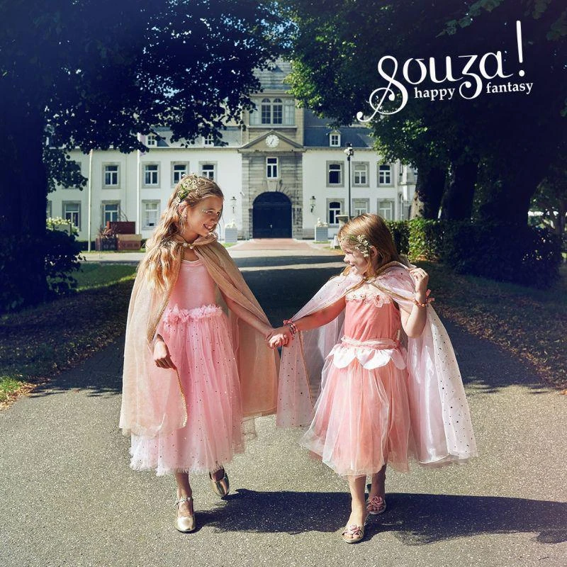 Déguisement Robe De Fée Avec Ailes Rosyanne Enfant 3-4 Ans, Couleur Rose Et Paillettes – Image 4