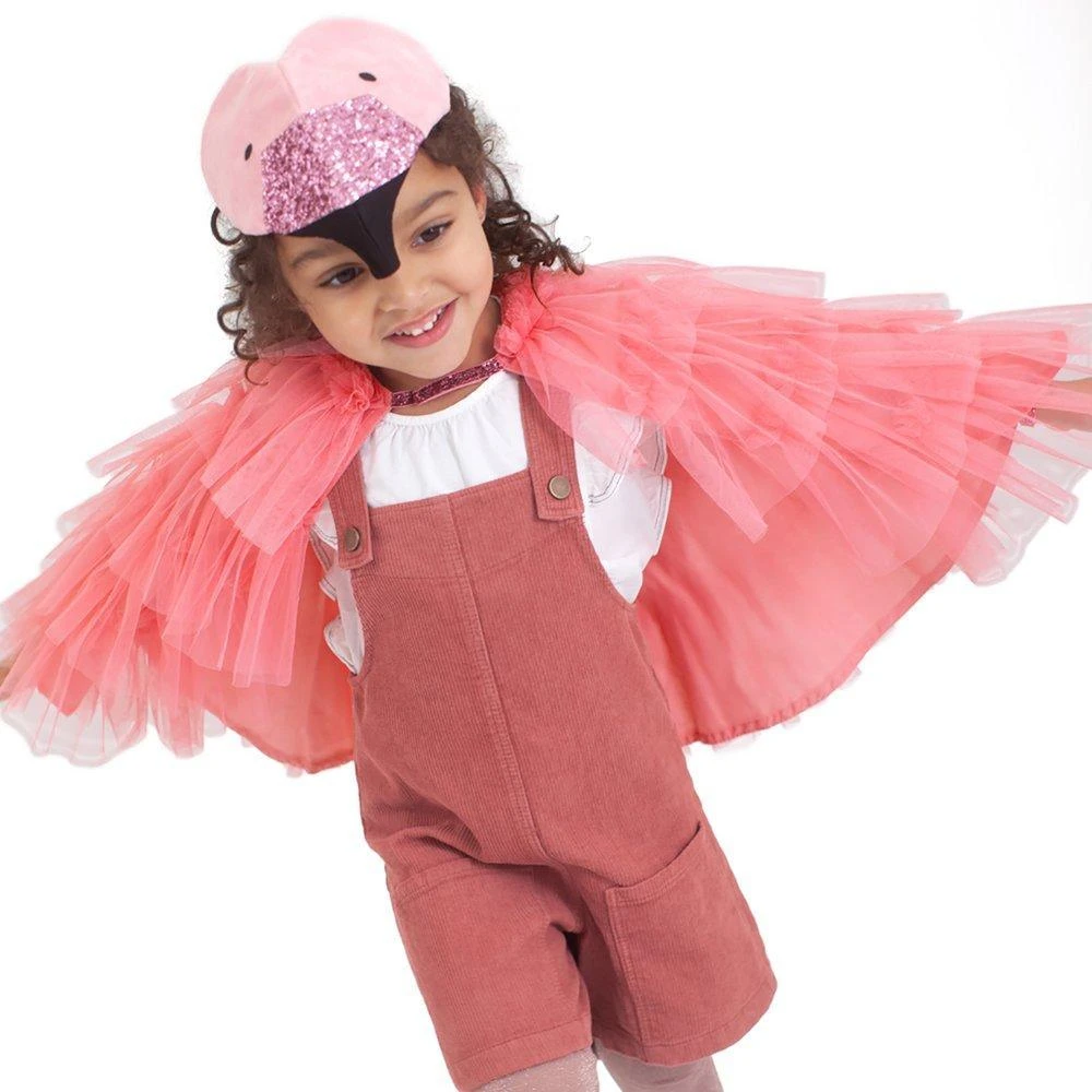 Meri-Meri Kit Flamant Rose Avec Cape Et Chapeau - Déguisement Enfant 3-6 Ans – Image 4