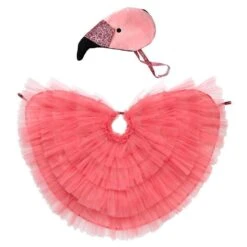 Meri-Meri Kit Flamant Rose Avec Cape Et Chapeau - Déguisement Enfant 3-6 Ans