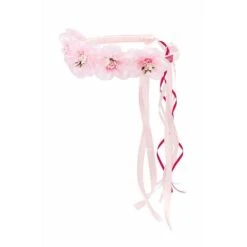 Couronne Diadème Rose Ajustable Claire - Déguisement Enfant 3-7 Ans