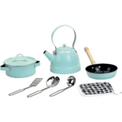 Vilac Set De Dinette Vintage En Métal Peint