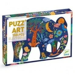 Djeco Puzzle éléphant 150 Pièces Pour Enfant De 6 Ans Et +