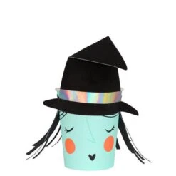 Meri-Meri Gobelets Sorcières - 8 Verres En Carton Pour Halloween
