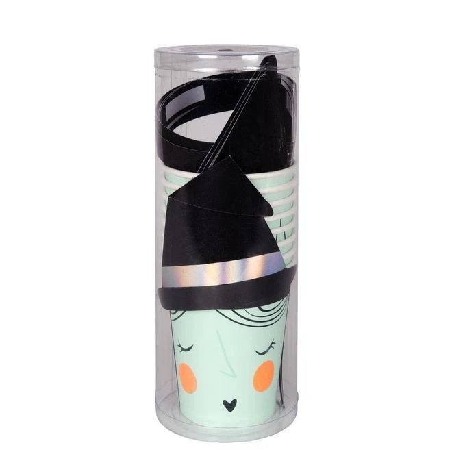 Meri-Meri Gobelets Sorcières - 8 Verres En Carton Pour Halloween – Image 2