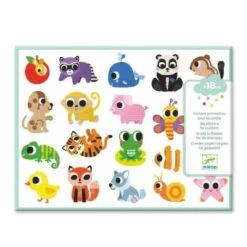 Djeco Grosses Gommettes Pour Les Petits - Bébés Animaux - Gommettes Bébé 18 Mois Et +