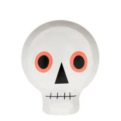 Meri-Meri 12 Assiettes En Carton Halloween - TĂȘte De Mort