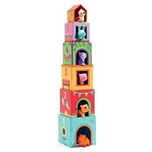 Djeco Topanifarm - Cubes à Empiler Et Animaux De La Ferme – Image 2