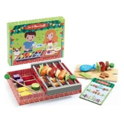 Djeco Joe Et Max Grill - Préparer Le Barbecue - Dinette En Bois