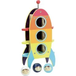 Vilac Jouet En Bois A Marteler - 3,2,1 Décollage ! Dans Les étoiles