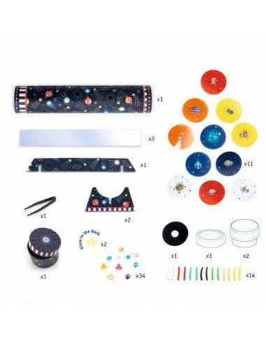 Djeco Coffret DIY- Kaléidoscope Immersion Spatiale - Coffret Loisir Créatif Enfant 7 Ans Et + – Image 3