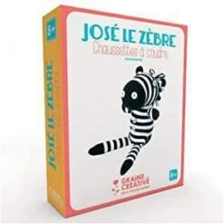 Kit Chaussettes à Coudre - José Le Zèbre - Coffret Loisir Créatif Enfant 8 Ans Et +
