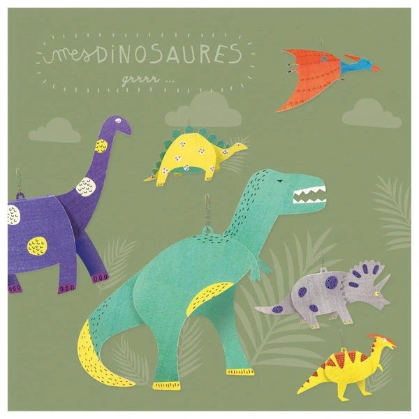 Mes Dinosaures - 6 Suspensions Dinosaures à Colorier - Loisir Créatif Enfant 6 Ans Et + – Image 5