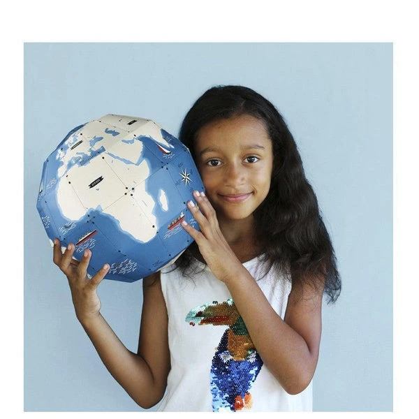 Mon Globe Terrestre 3D à Assembler + 45 Stickers - Loisir Créatif Enfant 6 Ans Et + – Image 5