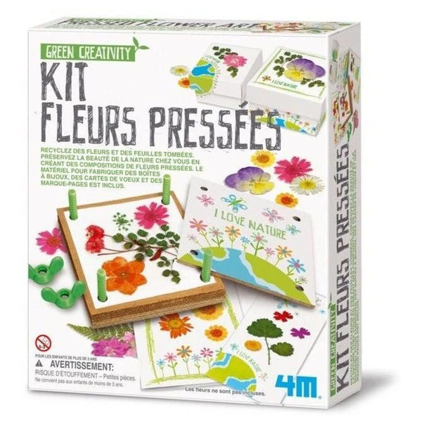 4M Kit Fleurs Pressées - Green Creativity - Coffret Loisir Créatif Enfant 5 Ans Et +