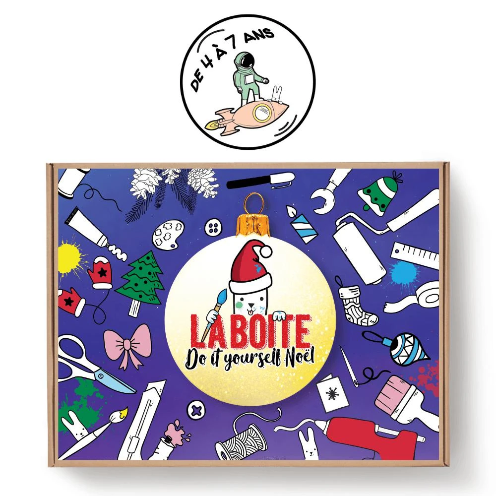 La Boîte DIY De Noël - Coffret Loisir Créatif Enfant 4 à 7 Ans