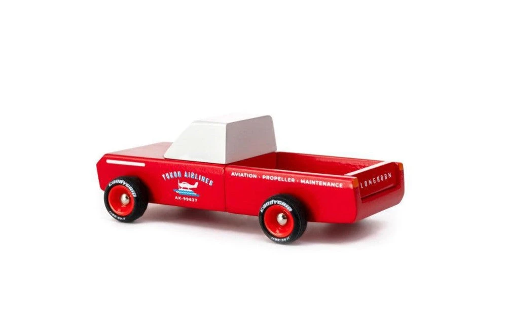 Longhorn Rouge - Voiture En Bois Grand Format – Image 3