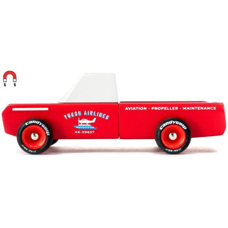 Longhorn Rouge - Voiture En Bois Grand Format