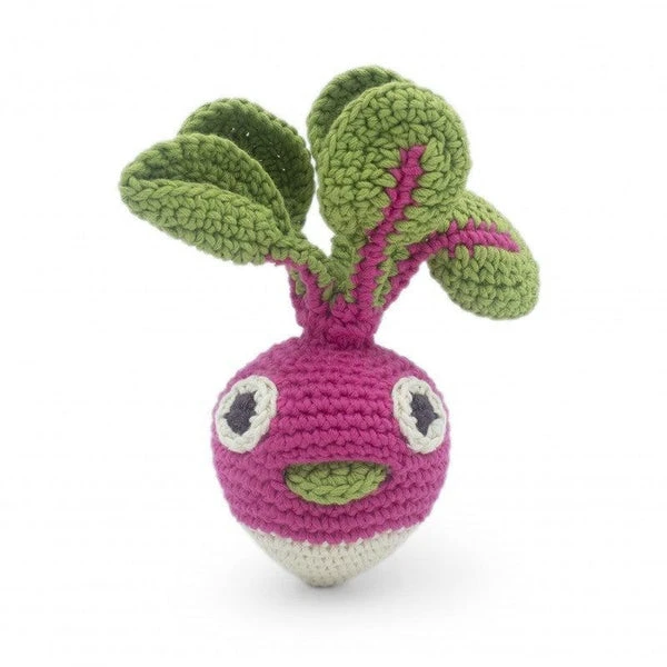 Louie Le Radis Rond - Hochet Pour Bébé En Crochet Coton Bio