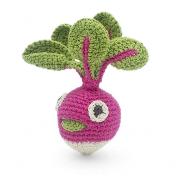 Louie Le Radis Rond - Hochet Pour Bébé En Crochet Coton Bio – Image 2