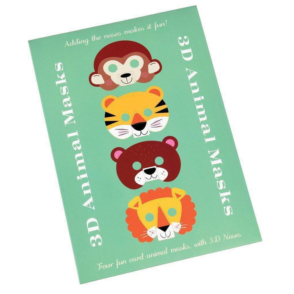 Pack De 4 Masques 3D Animaux Sauvages En Carton - Déguisement Enfant – Image 7