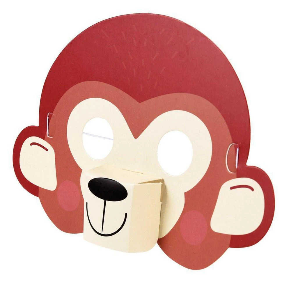 Pack De 4 Masques 3D Animaux Sauvages En Carton - Déguisement Enfant – Image 3