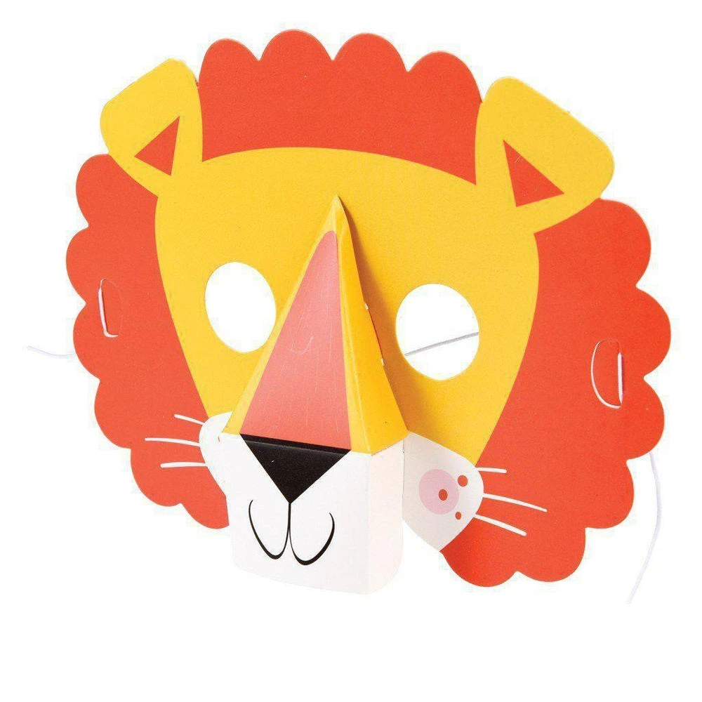 Pack De 4 Masques 3D Animaux Sauvages En Carton - Déguisement Enfant – Image 2