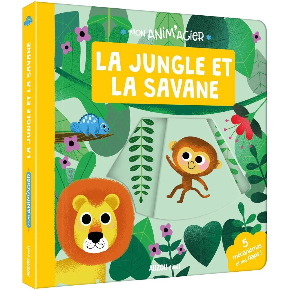 Mon Anim'agier - La Jungle Et La Savane - Livre D'éveil Bébé 1 An Et +