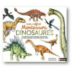 Nathan Mon Coffret Montessori - Dinosaures - Coffret Enfant 5 Ans Et +