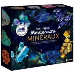 Nathan Coffret Montessori - Minéraux - Coffret éducatif Enfant 5 Ans Et +