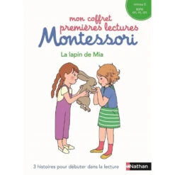 Nathan Mon Coffret Premières Lectures Montessori - Le Lapin De Mia (niveau 2) - 3 Livres Enfant 4 Ans Et +