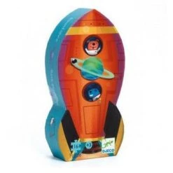 Djeco Navette Spatiale - Puzzle Silhouette 16 Pièces Pour Enfant De 3 Ans Et +