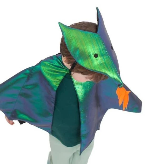 Meri-Meri Kit Dragon Vert Avec Cape Et Chapeau - Déguisement Enfant – Image 3