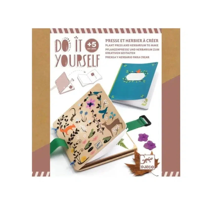 Djeco Coffret DIY- Presse Et Herbier à Créer Petit Botaniste - Coffret Loisir Créatif Enfant 5 Ans Et +