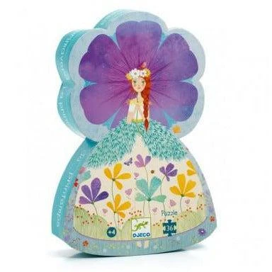 Djeco La Princesse Du Printemps - Puzzle Silhouette 36 Pièces Pour Enfant De 4 Ans Et +