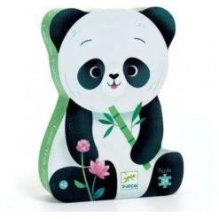 Djeco Léo Le Panda - Puzzle Silhouette 24 Pièces Pour Enfant De 3 Ans Et +