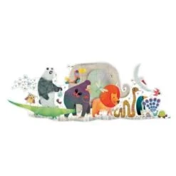 Djeco La Parade Des Animaux - Puzzle Géant 36 Pièces Pour Enfant De 4 Ans Et +