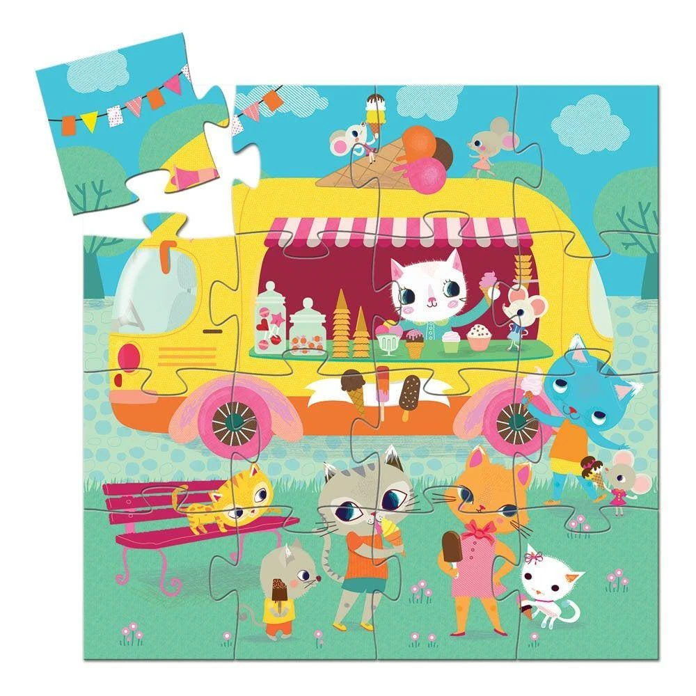 Djeco Le Glacier - Puzzle Silhouette 16 Pièces Pour Enfant De 3 Ans Et + – Image 2