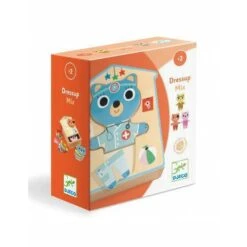 Djeco Puzzle D'éveil En Bois Pour 2 Ans Et Plus - Dressup Mix