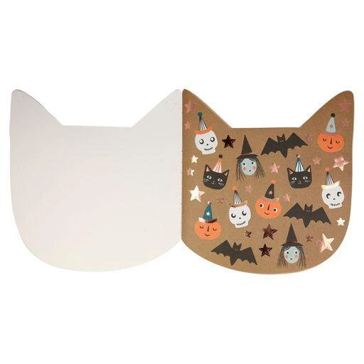 Meri-Meri Cahier De Dessin Et Gommettes - Chat Halloween - Loisir Créatif Enfant 3 Ans Et + – Image 3