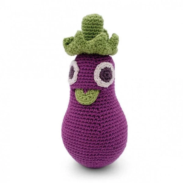 Régine L'Aubergine - Hochet Pour Bébé En Crochet Coton Bio – Image 2