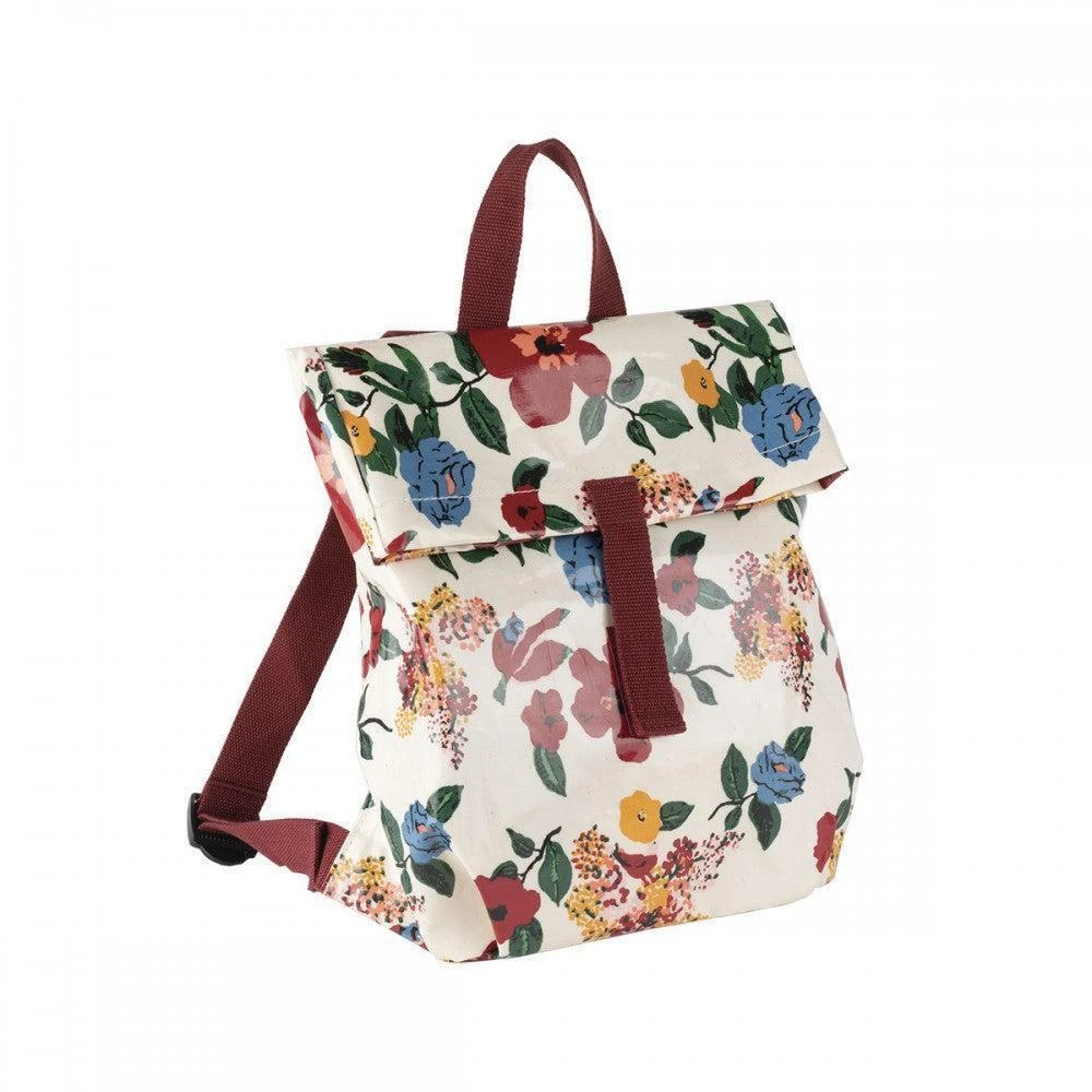 Sac Ă Dos Mini-coursier En Coton Enduit Pour Enfant Hibiscus - Le Petit Lucas Du Tertre