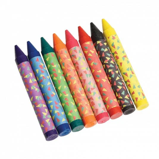 8 Crayons à La Cire Enfant 3 Ans Et + – Image 2