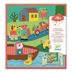 Djeco Stickers Repositionnables Les Animaux - Gommettes Bébé 18 Mois Et +