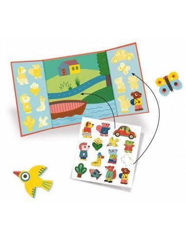 Djeco Stickers Repositionnables Les Animaux - Gommettes Bébé 18 Mois Et + – Image 2