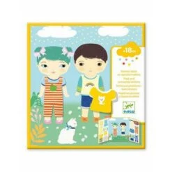 Djeco Stickers Repositionnables Les Habits - Gommettes Bébé 18 Mois Et +